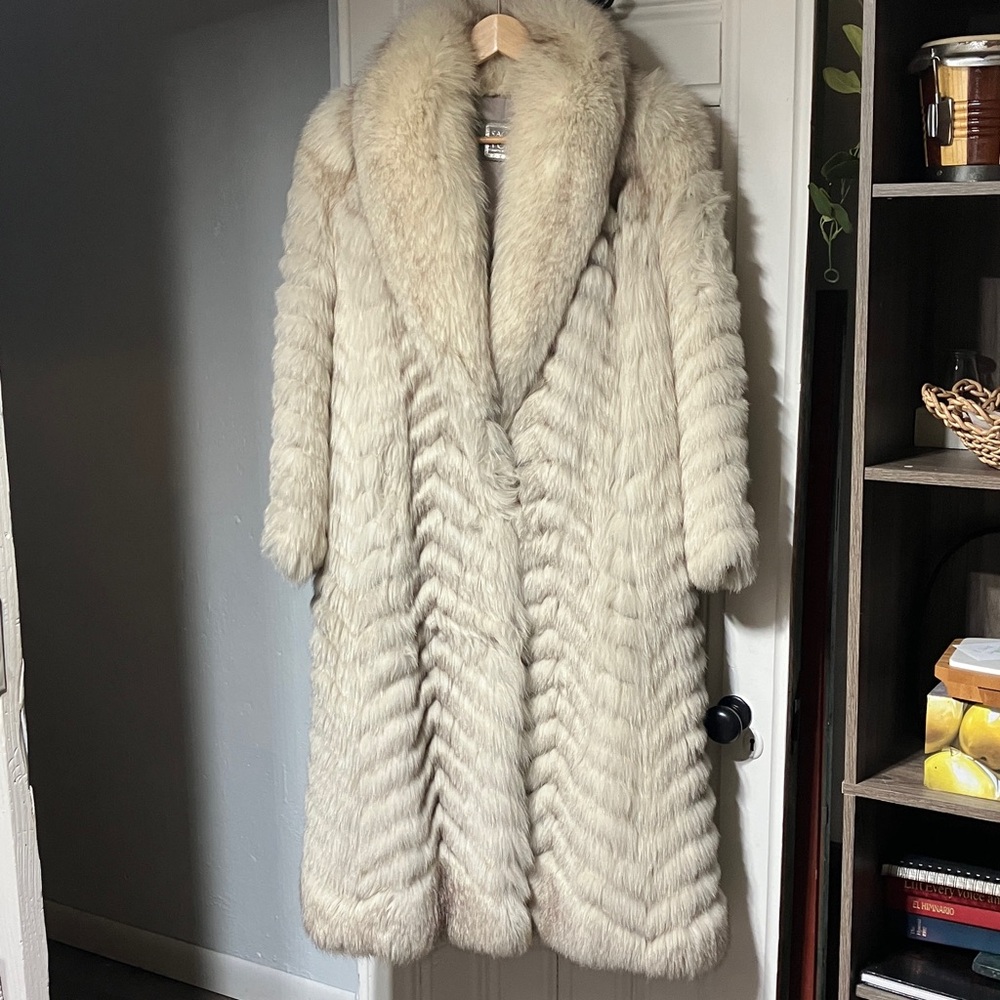 Vintage Saga Fox Full Length Fur Coat Size S